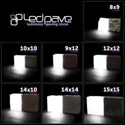 14x Świecąca Kostka Brukowa LedPave 8x9 RGB+CCT-142392
